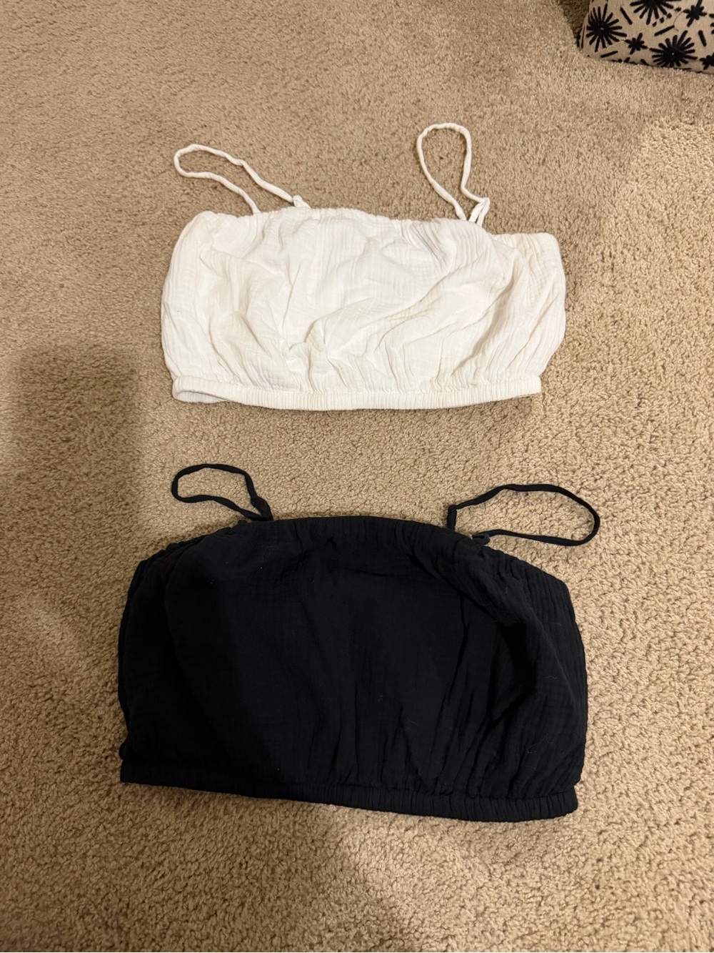 Express Women’s Lightweight Spaghetti Strap Tube Top - White & Black